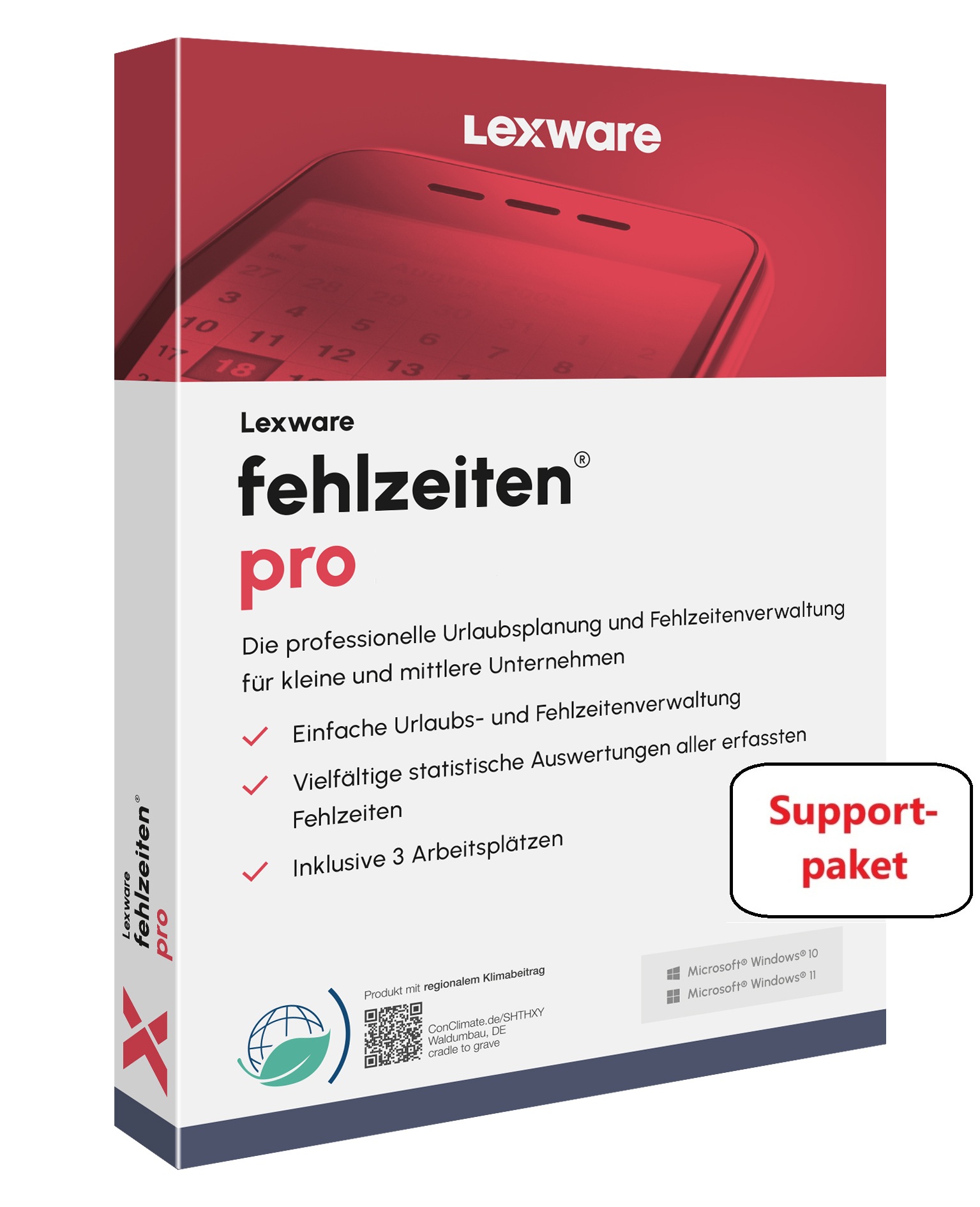 Lexware fehlzeiten pro Supportpaket
